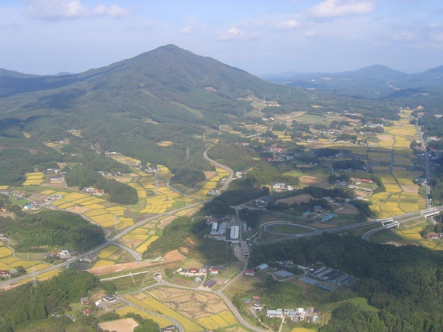 上空からみた平田村の写真